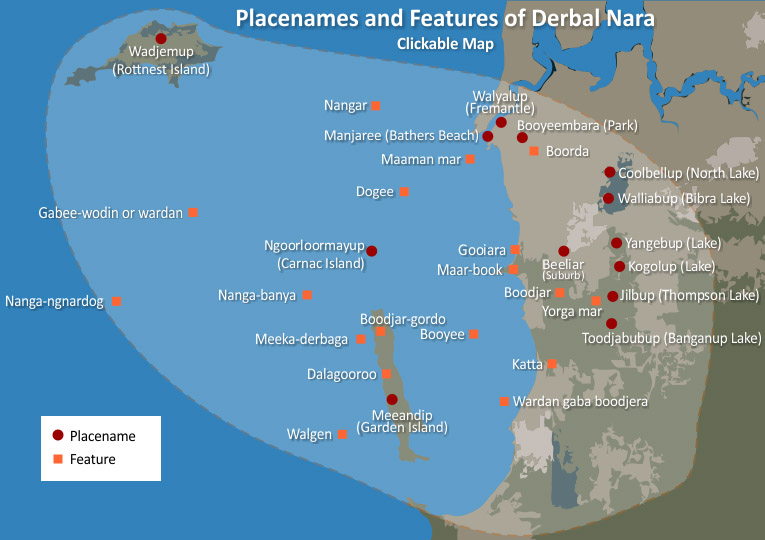 placenames and features of derbal nara